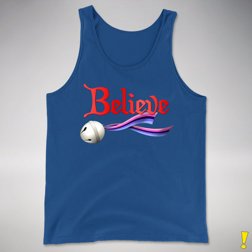 Believe Omnisexial Pride Flag Jingle Bell Premium Tank Top - Royal Blue